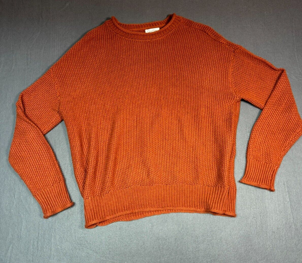 Jessica Simpson Roll Neck Knit Sweater Arabian Spice Burnt Orange Womens Size XL